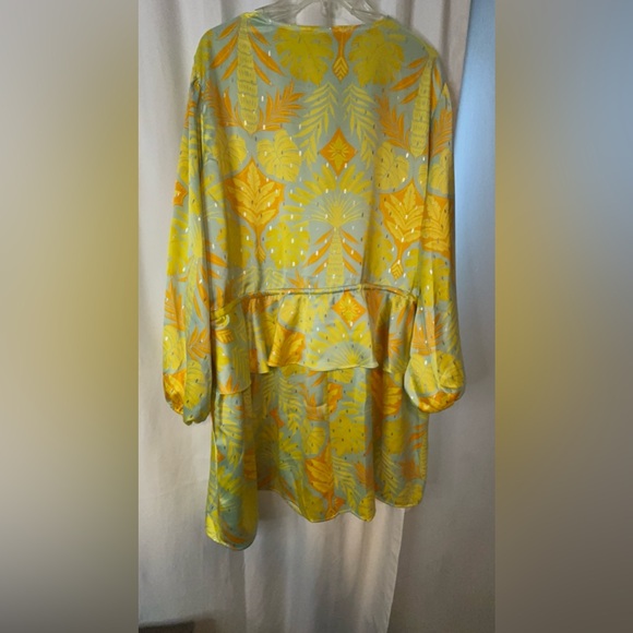 Never Fully Dressed Leaf Print Long Sleeve Dress - Picture 6 of 8